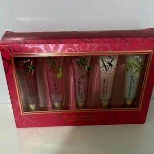 Victoria's Secret Flavor Favorites Lip Gloss Set - Pink, Red, Silver
